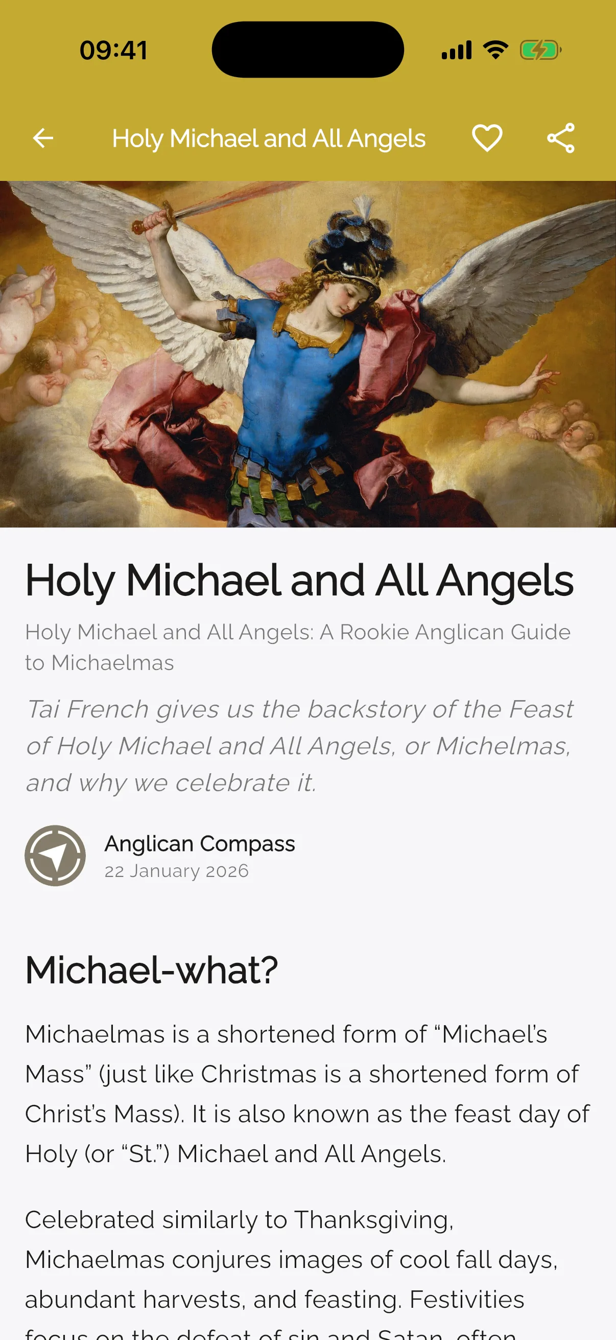 Today's commemoration, with the saint's story